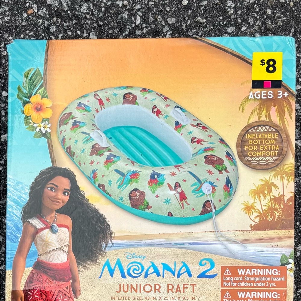 Disney Moana 2 Junior Raft - Blue and Green